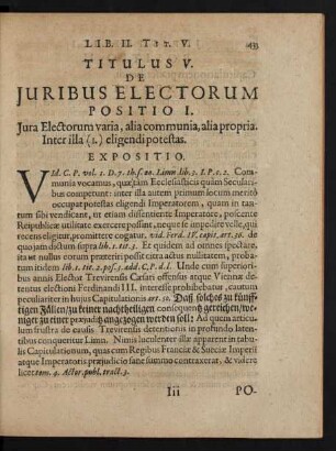 Titulus V. De Iuribus Electorum ...
