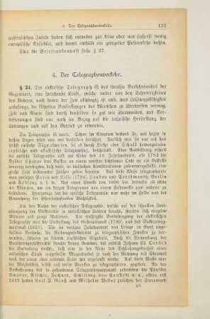 4. Der Telegraphenverkehr