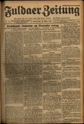 Ausgabe vom Donnerstag, den 18. März 1926.