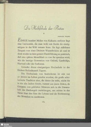 Die Hochschule der Poeten