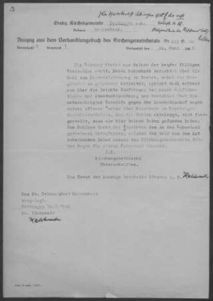 Dettingen/Albuch: Pfarrbericht 1948
