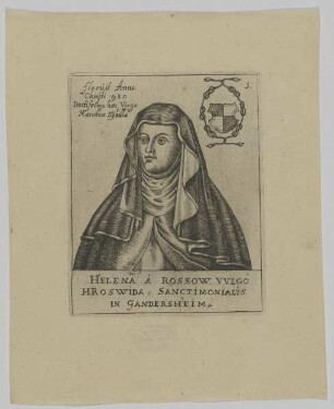 Bildnis der Helena a Rossow oder Hroswida in Gandersheim