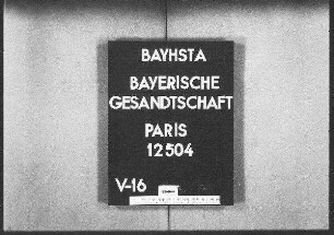 Die Übermittlung der Todesscheine von meist bayerischen Staatsangehörigen in der französischen Fremdenlegion, darin Einzelfälle (Namen nur im Register verzeichnet)