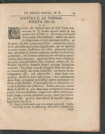 Epistola II. Ad Thessal. Scripta An. LII. [§. 6. - 7.]