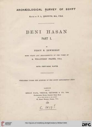 Band 1: Beni Hasan