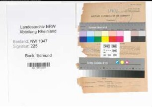 Entnazifizierung Edmund Bock , geb. 30.04.1898 (Polizist)