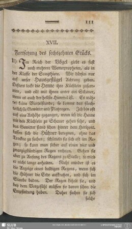 XVII. Fortsetzung des sechszehnten Stücks
