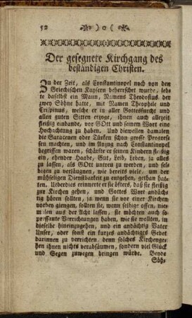 Der gesegnete Kirchgang des beständigen Christen.