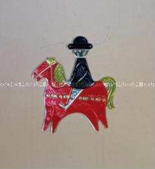 Christbaumschmuck: Pferd mit Reiter