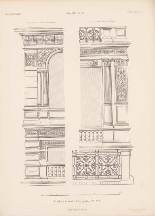 Villa Wöhlert, Berlin: Ansichten Details (aus: Architektonisches Skizzenbuch, H. 141/6, 1876)