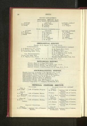 Gouvernment of India, Botanical Survey