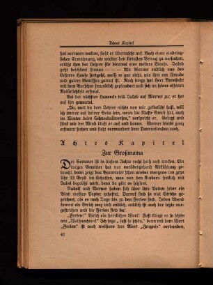 Achtes Kapitel Zur Großmama