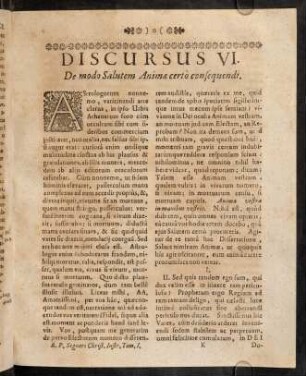 73-84, Discursus VI. De modo Salutem Animae certò consequendi.