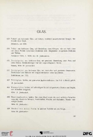 Glas (Nr. 413-453 h)