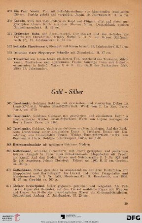 Gold - Silber (Nr. 365 - 387)