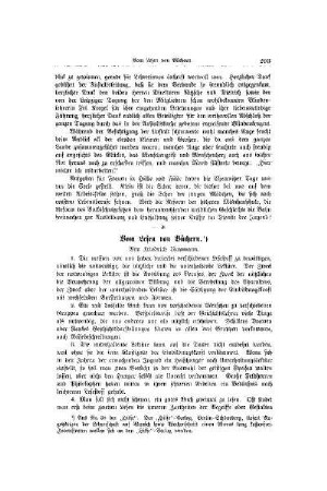 Vom Lesen von Büchern