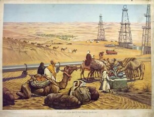 Erdölgebiet in der Wüste Saudi-Arabiens