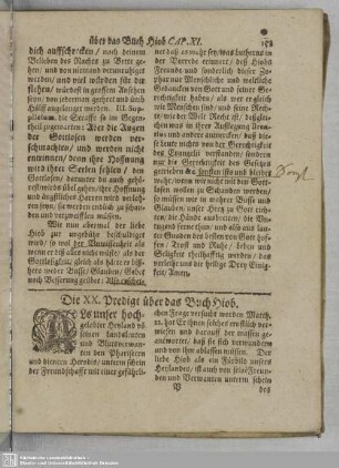 Die XX. Predigt über das Buch Hiob