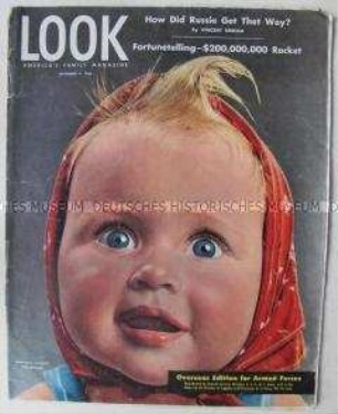 Ausgabe der US-amerikanischen Familienzeitschrift "Look" für die US-Truppen in Europa u.a. über den Flugverkehr zwischen den USA und China