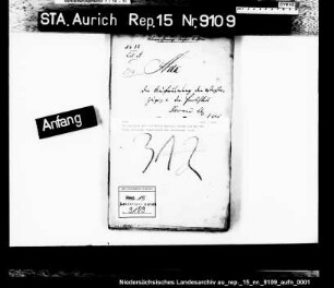 Die zwischen dem Patrimonialgericht Dornum und dem Amt Esens streitige Abwässerung des Hoheberger Tiefs