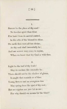 [Bright be the place of thy soul]
