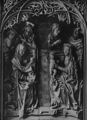 Berlin, Heilige Sippe ?, Zuschreibung unklar. urspr. Berlin, Kaiser-Friedrich-Museum; heutiger Verbleib ?. Meister des Ulmer Hochaltars