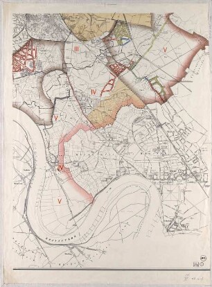 Topographische Teilkarte von Düsseldorf