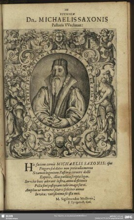 In Effigiem Dn. Michaelis Saxonis Pastoris Wechmar ...