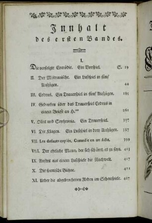 Innhalt des ersten Bandes
