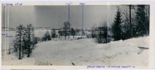 Foto eigener und russischer Stellungen am großen Spory-See (rechter Bildteil)
