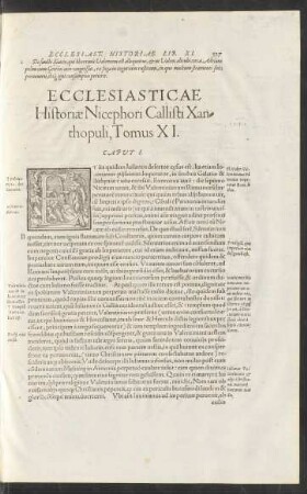 Ecclesiasticae Historiae Nicephori Callisti Xanthopuli, Tomus XI.