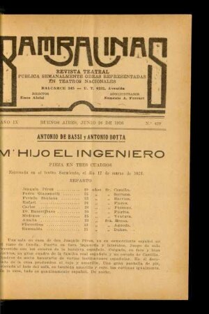 Mi hijo el ingeniero : pieza en tres cuadros