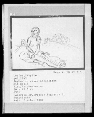 Dagmar in einer Landschaft mit Bella