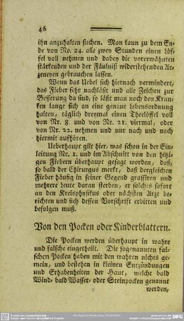 Von den Pocken oder Kinderblattern