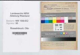 Entnazifizierung Otto Rosselnbruch, geb. 23.10.1885 (Betriebsdirektor)