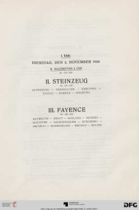 II. Steinzeug (Nr. 124-187)