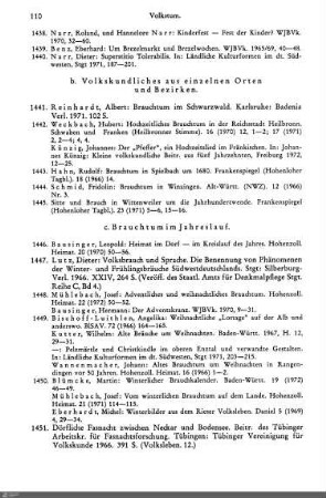 b. Volkskundliches aus einzelnen Orten und Bezirken