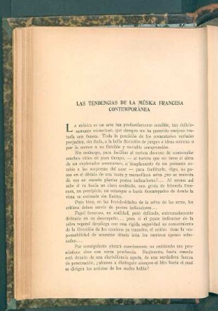 Las tendencias de la música francesa contemporánea