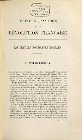 Les causes financières de la Révolution française. 2