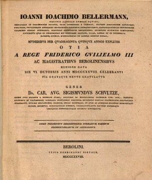 Prodromus descriptionis formarum partium elementariarum in animalibus : [Gratulationsschrift]