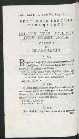 Pars Quarta. De Delictis Quae Adversus Deum Committuntur