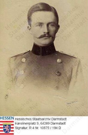 Rohde, Ferdinand Dr. jur. (1863-1927) / Porträt als Leutnant der Artillerie, Brustbild