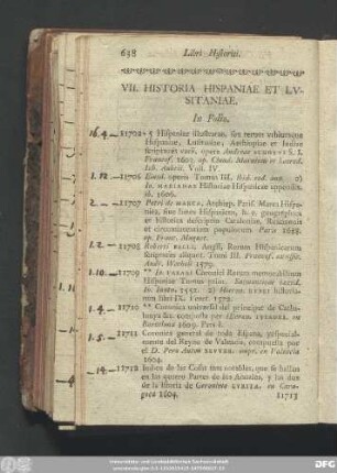 VII. Historia Hispaniae Et Lusitaniae.