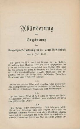 Abänderung und Ergänzung ...