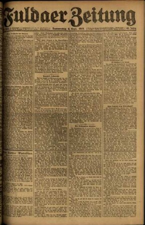 Ausgabe vom Donnerstag, den 04. September 1919.
