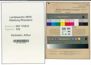 Entnazifizierung Arthur Kortmann , geb. 06.02.1914 (Justizbeamter)