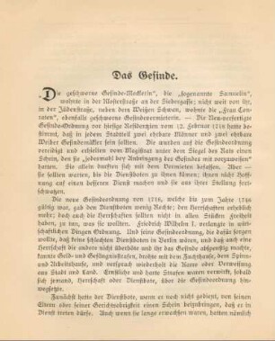 Das Gesinde
