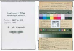 Entnazifizierung Margarete Schmitz , geb. 24.03.1898 ()