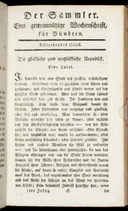 Achtzehendes Stück.