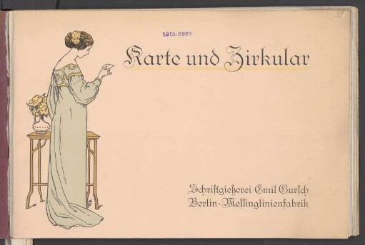 Karte und Zirkular : [Schriftprobe]